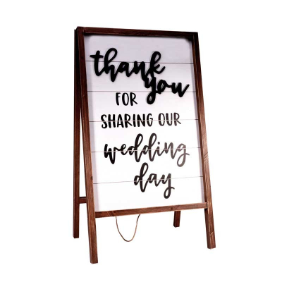 Thank you for sharing our Wedding Day- Standing Sign